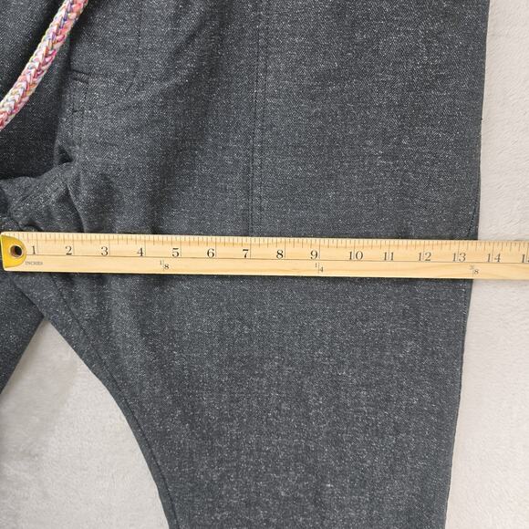 DR. COLLECTORS Womens M Black Twill Cropped Teddy Forever Drawstring Pants - Picture 15 of 15
